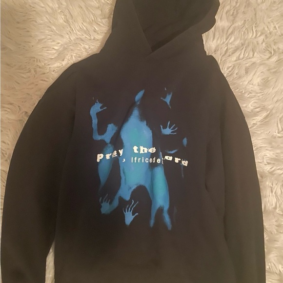 Aelfric Eden Sweaters - Aelfric Eden Black Hoodie with Blue Graphic